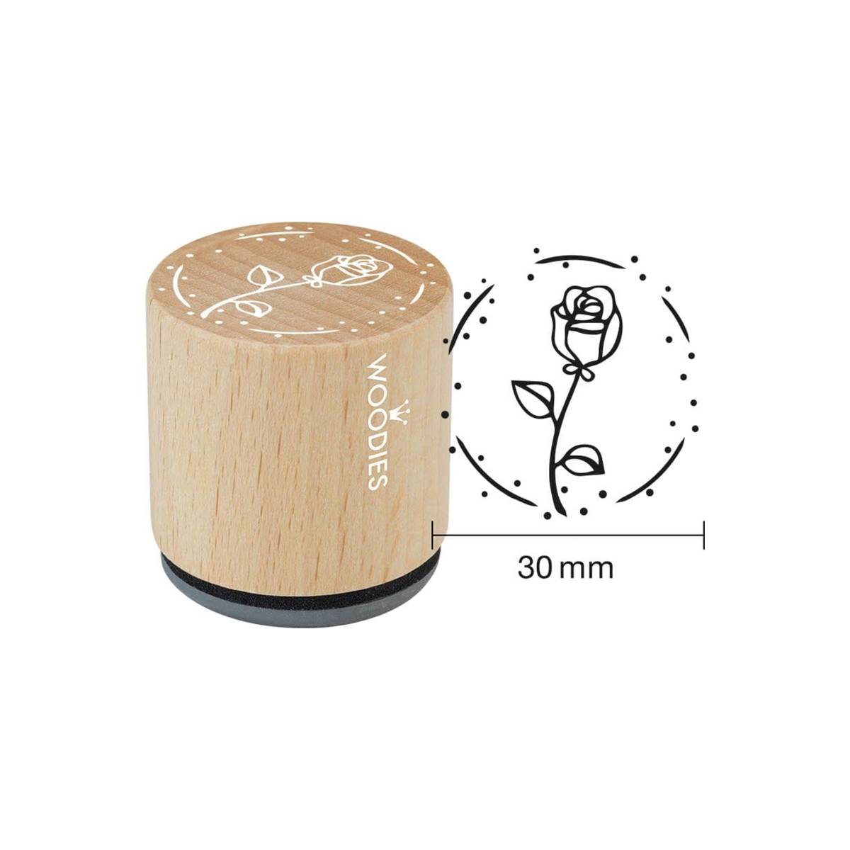 Woodies motif tampon rose