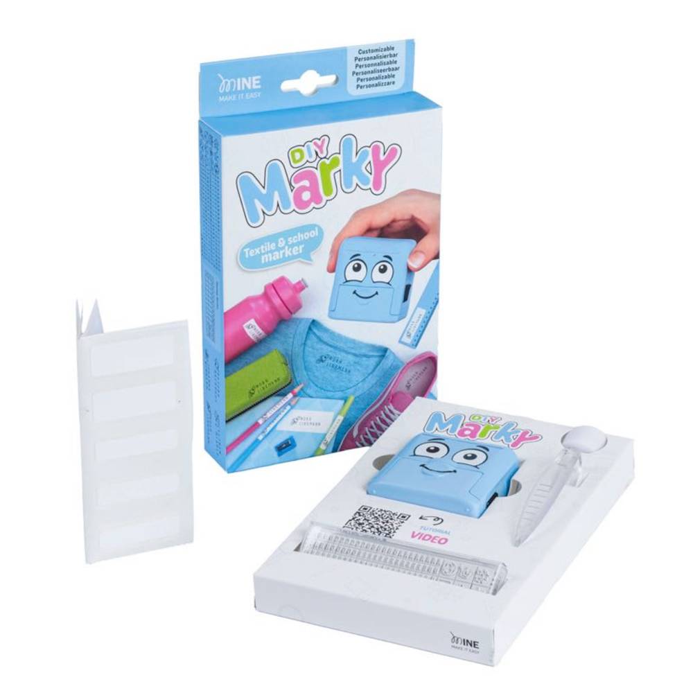 Colop - Set de tampons en tissu DIY Marky en bleu