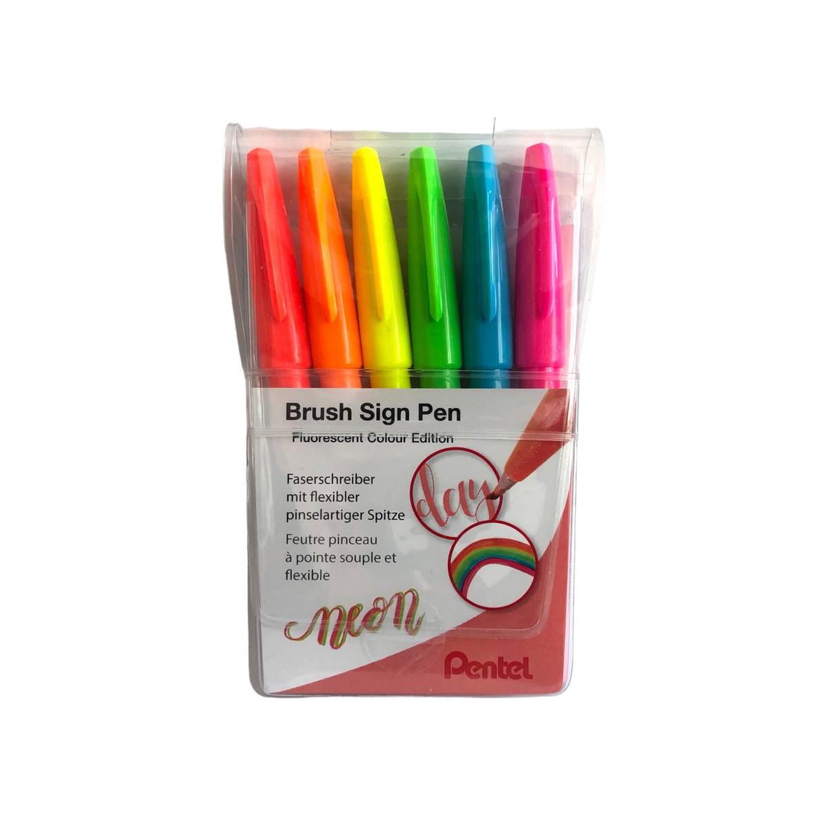 Pentel Arts Brush Sign Pen 6er Set Neon kaufen | MeinStift