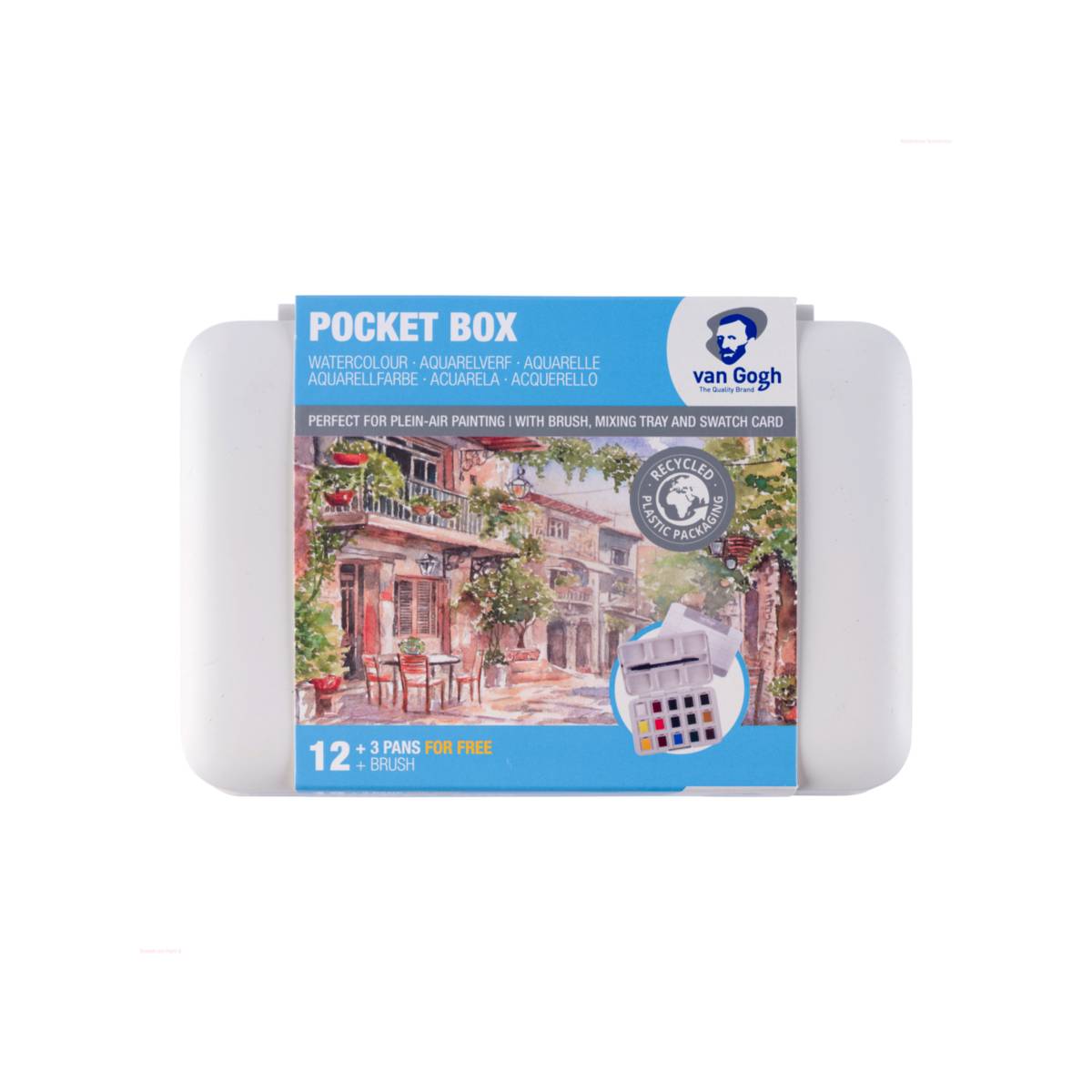 Van-Gogh - Aquarell Pocket Box Basic Colours 15 Näpfchen