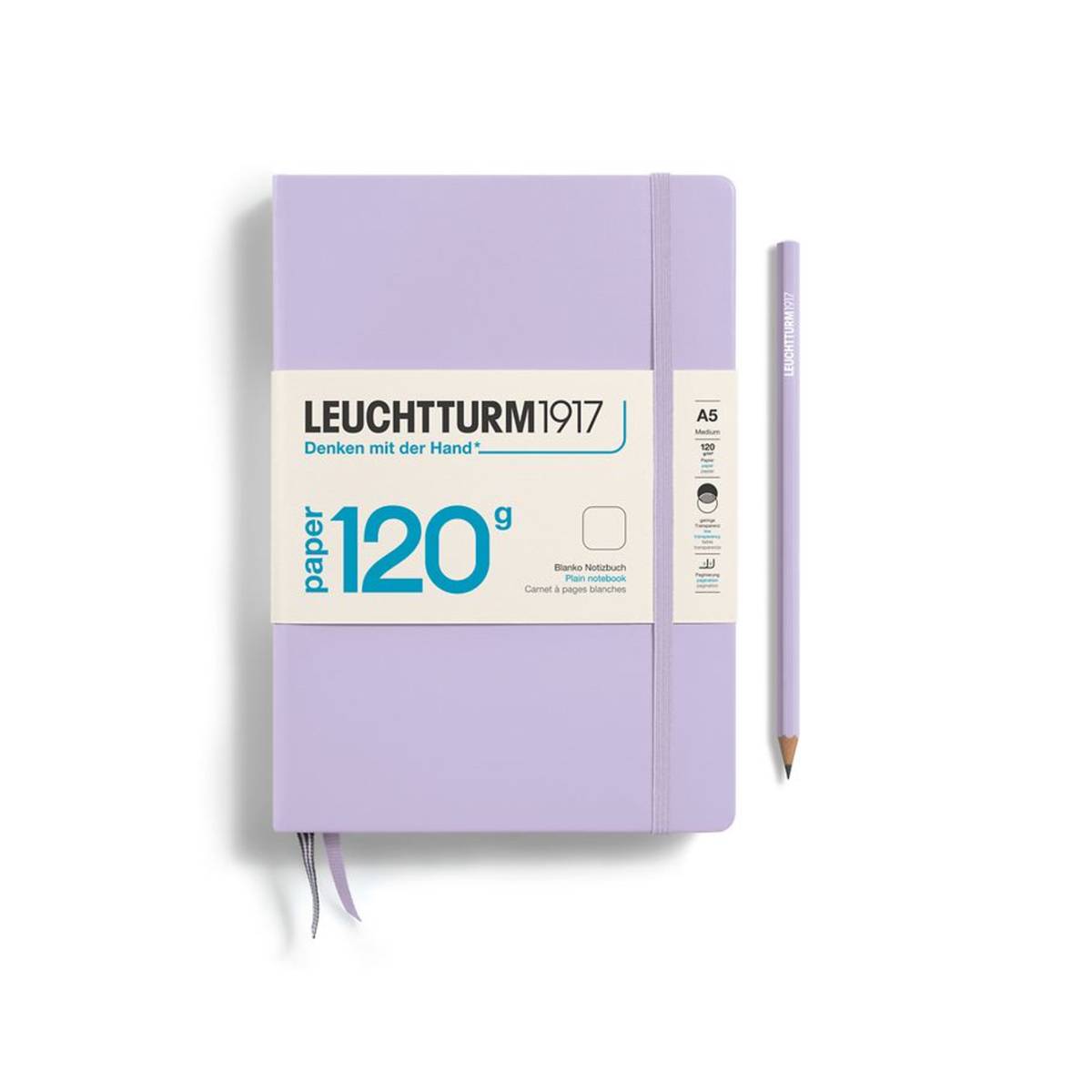 Leuchtturm1917 - Bullet Journal Édition Moyenne 120 Lilas (A5) Blanc