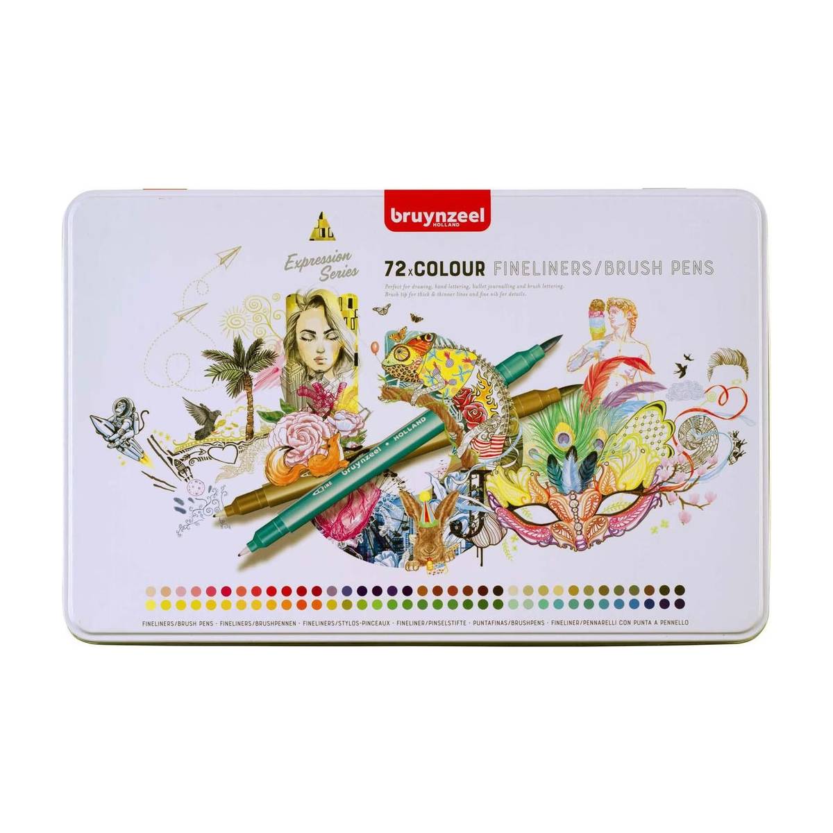 Bruynzeel - Expression DoubleEnd BrushPen und Fineliner 72er Set