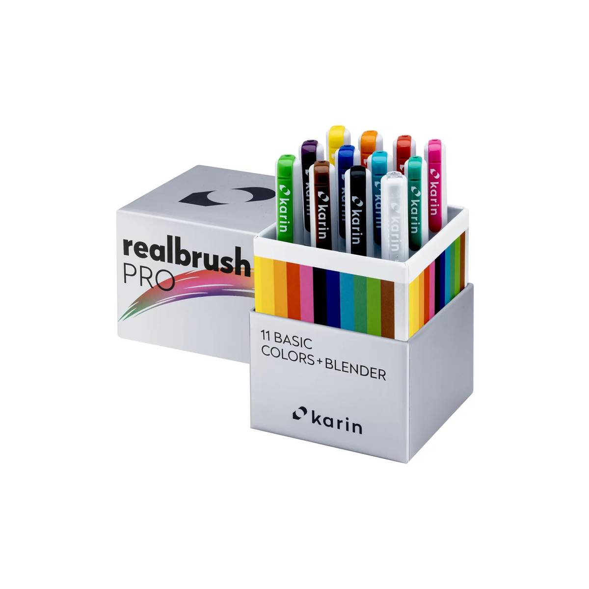 Real Brush PRO Marker Basic Colours + Blender 12er Set
