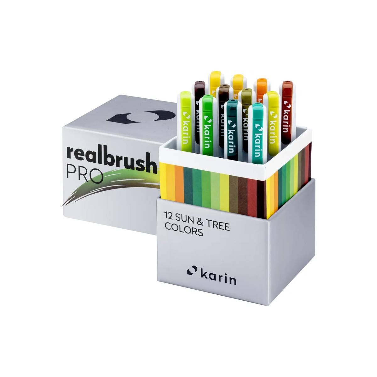Real Brush PRO Marker couleurs soleil et arbre, ensemble de 12