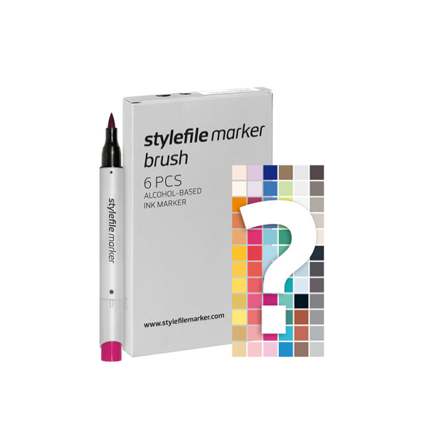 Marker Set Brush 6er Try Out