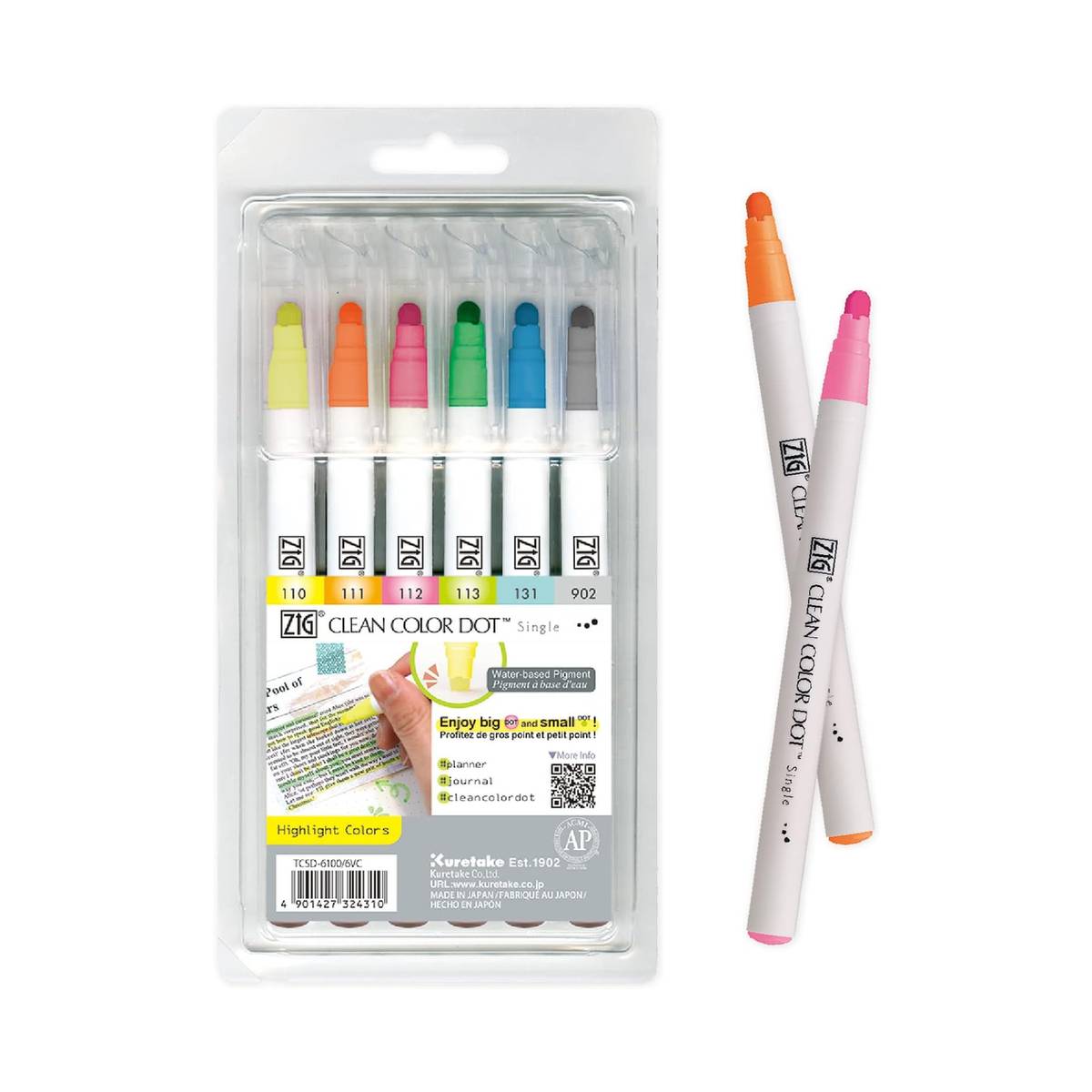 Kuretake Clean Color Dot Single Highlight Colors | MeinStift