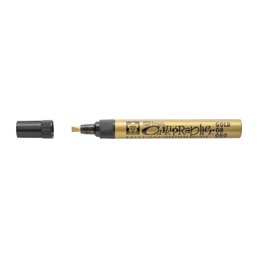 Sakura - Stylo de calligraphie Pen-Touch 5,0 mm or 5 mm or 5 millimètres or 5 mm doré