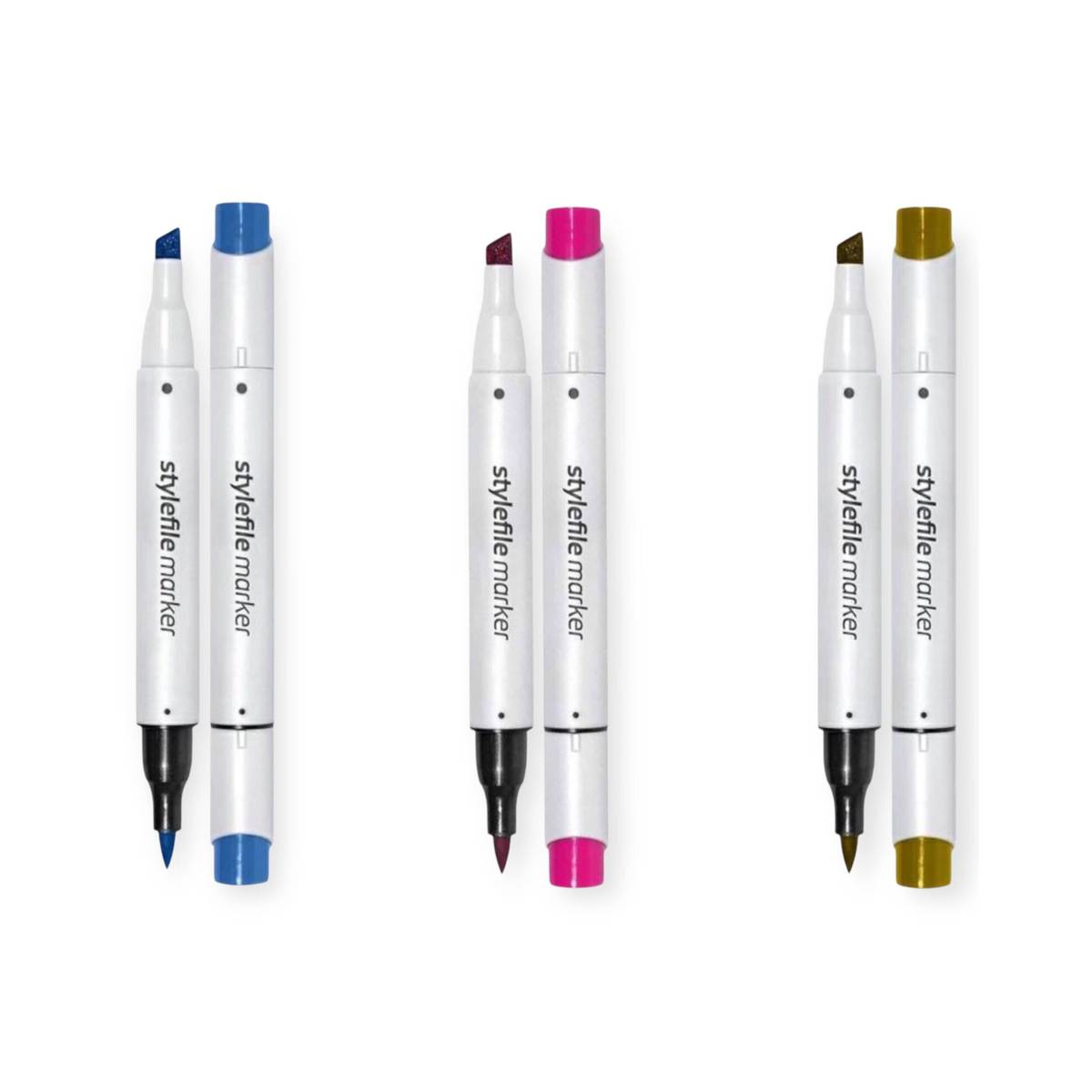 Stylefile - Stylefile Marker Brush 3er Set assortierte Farben