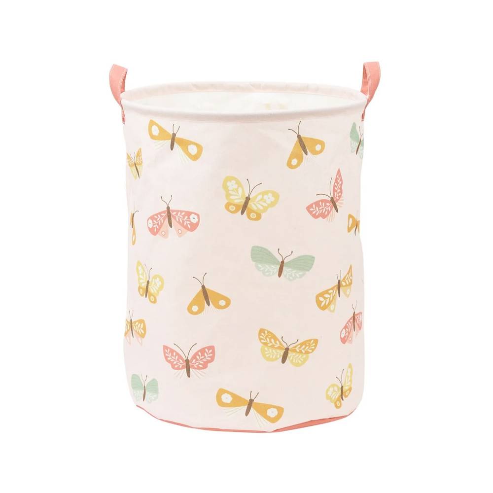 Panier de rangement papillon rose