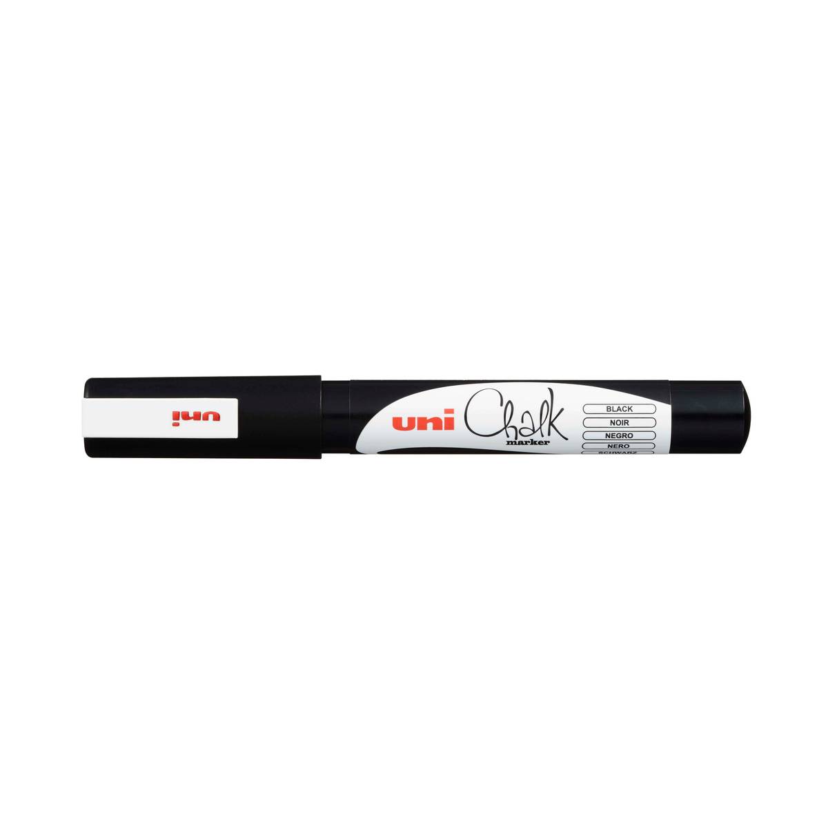 UNI-BALL Marqueur à craie 3M Noir pointe ronde fine