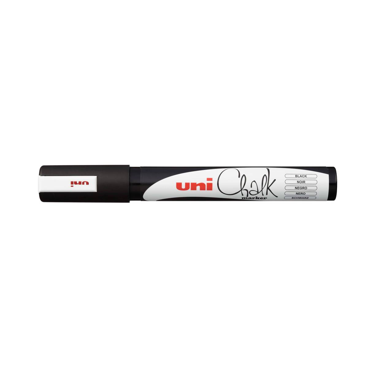 Uni-Ball Marqueur à craie 5M noir pointe ronde moyenne