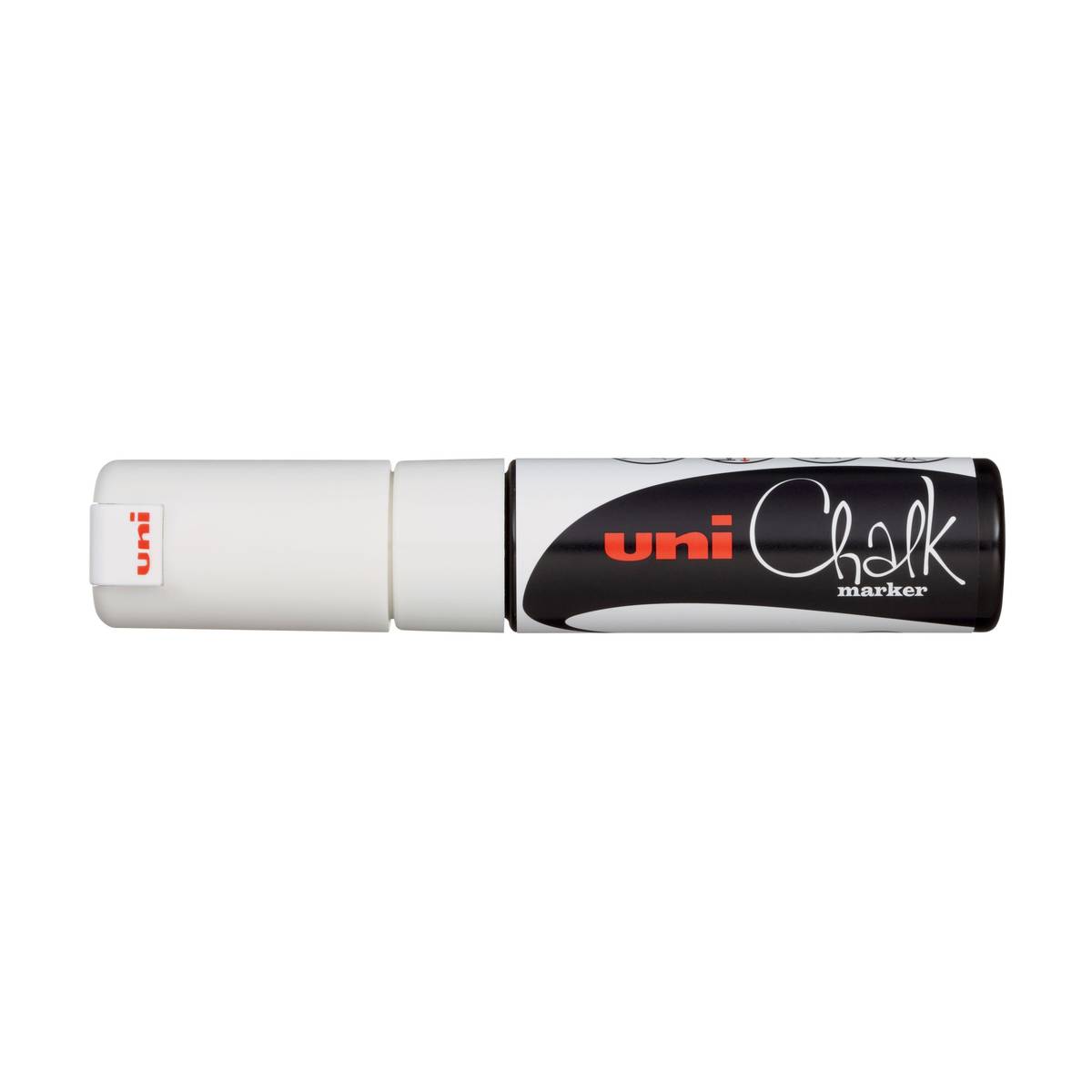 Marqueur à craie UNI-BALL 8K blanc pointe biseautée