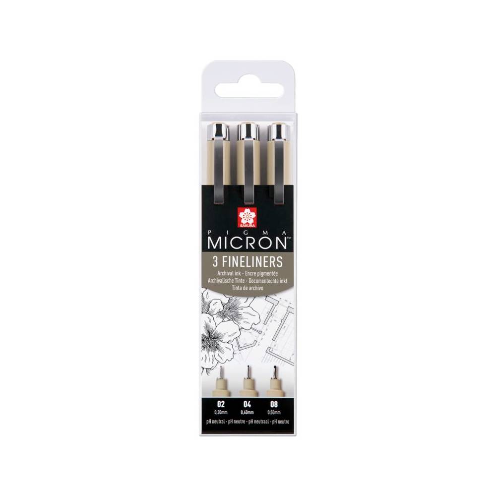 Pigma Micron Fineliner 3er Set Dünn