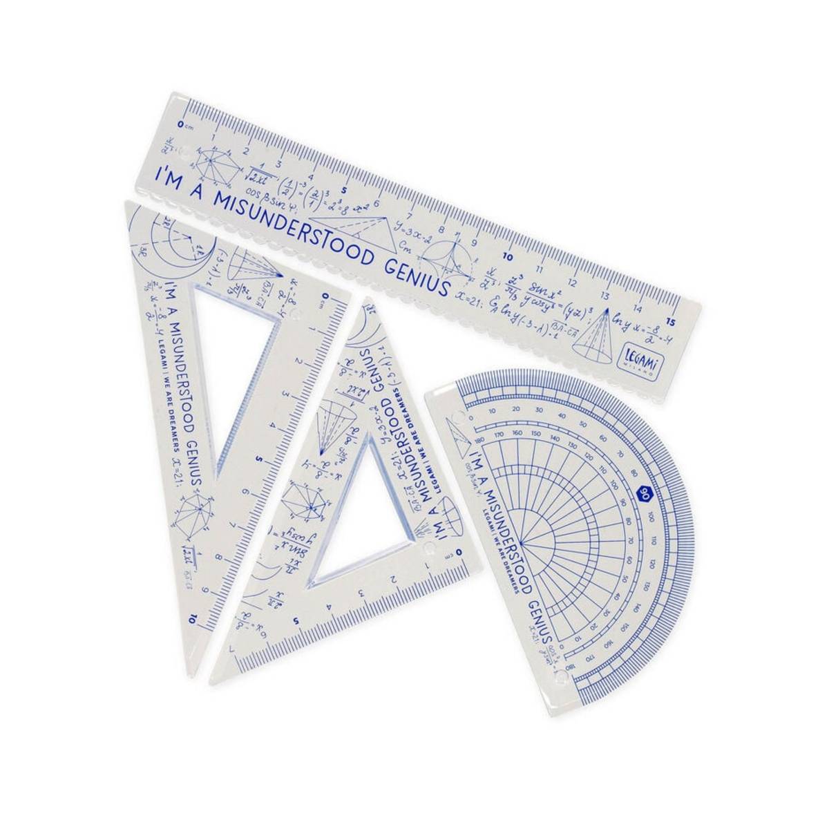 Legami Geometrieset You Rule Genius blau 4er Set | MeinStift