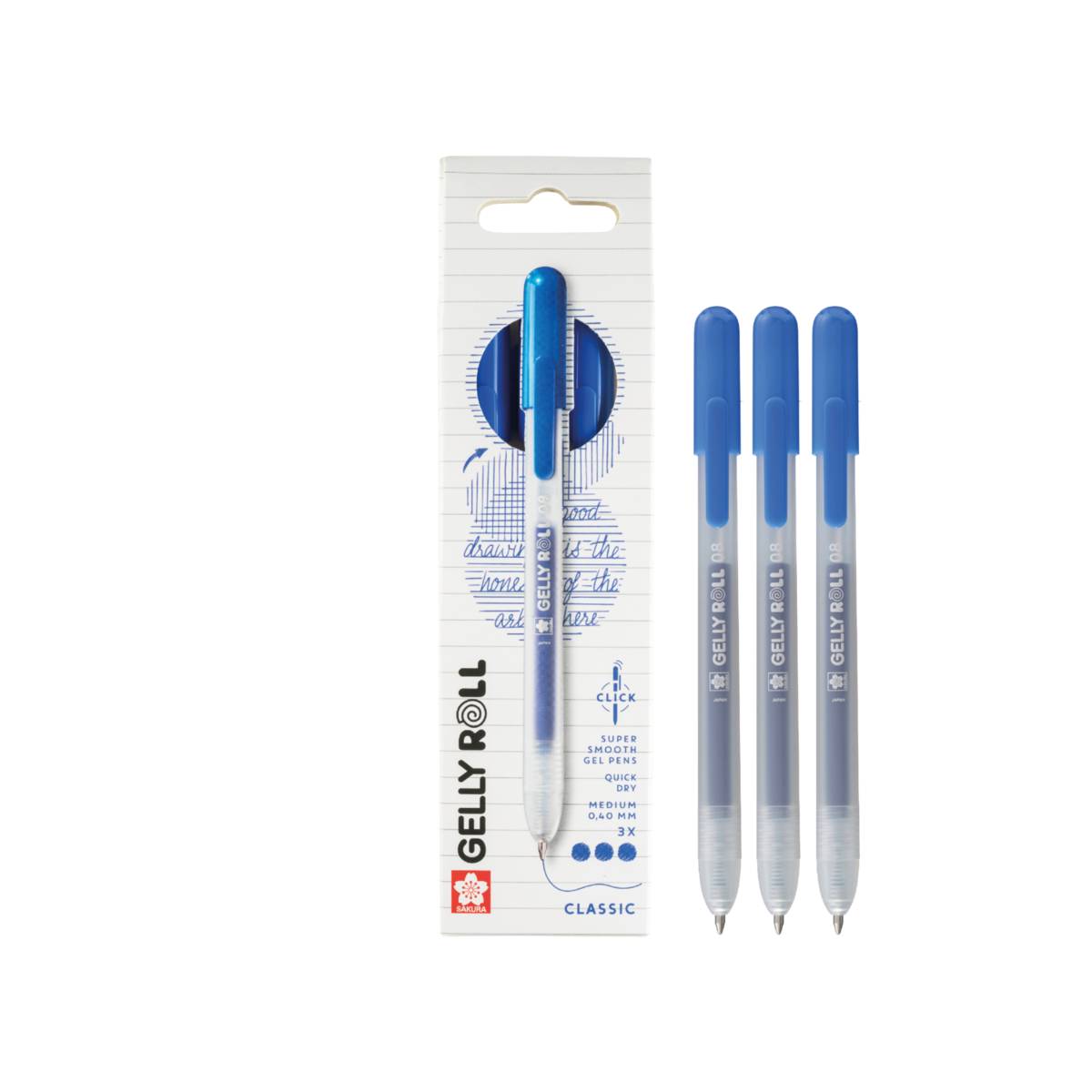 Sakura Gelly Roll Classic 3er Set Blau Druckmechanik | MeinStift