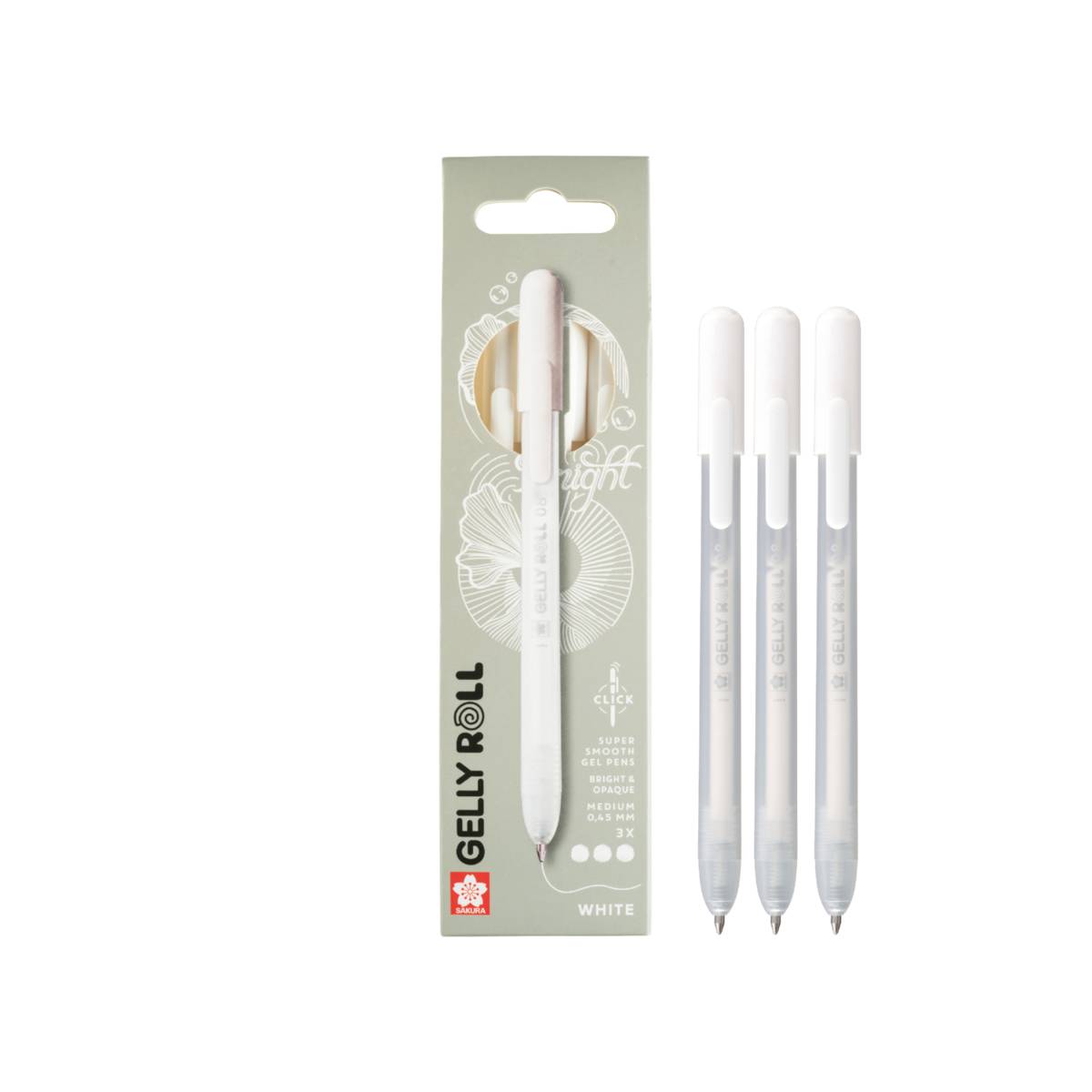 Sakura Gelly Roll Classic 3er Set Weiss Druckmechanik | MeinStift