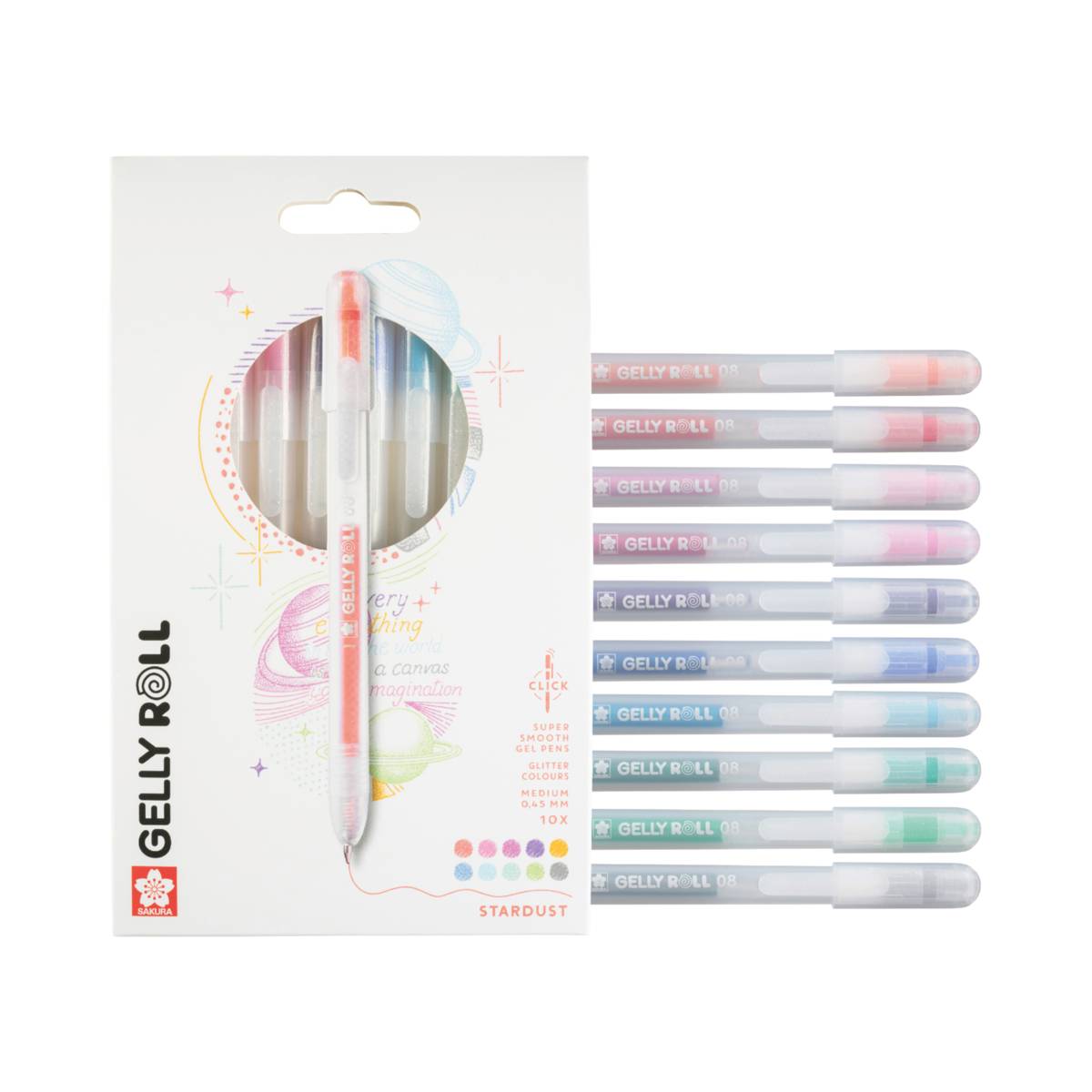 Set de 10 Gelly Roll Stardust à encre gel