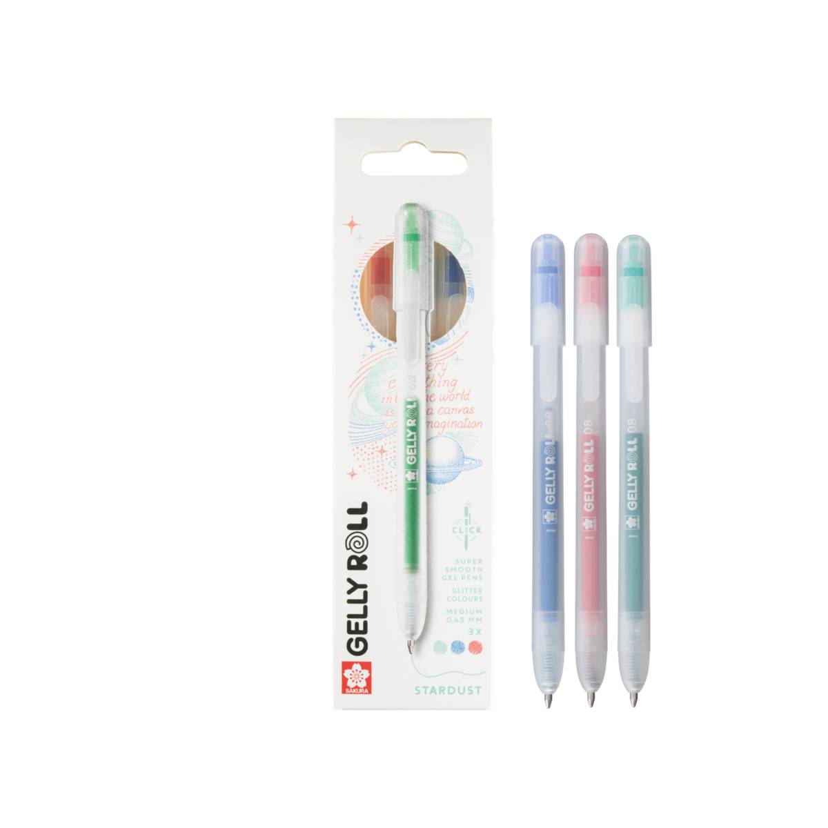 Set de 3 Gelly Roll Stardust Basic mécanisme d'impression