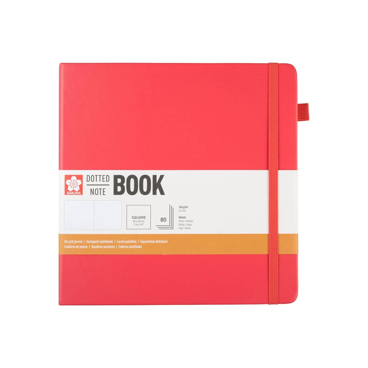 Sakura - Carnet Bullet Journal Fleur de Prunier Grand Carré (A5) À Pois
