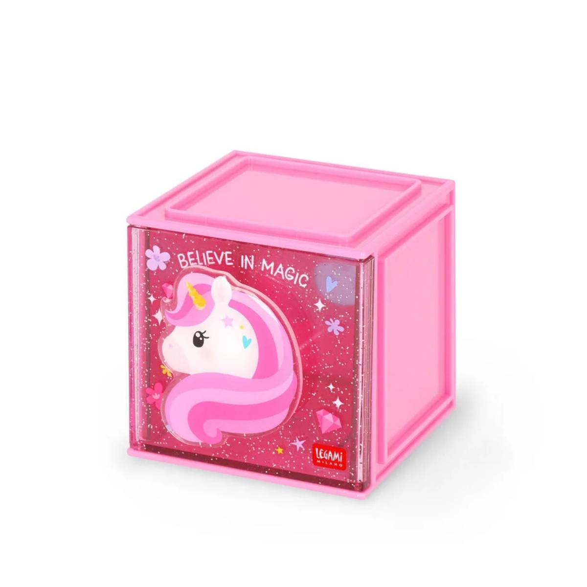 Legami - Erweiterbare Schreibtischbox - Cutie Cube Einhorn
