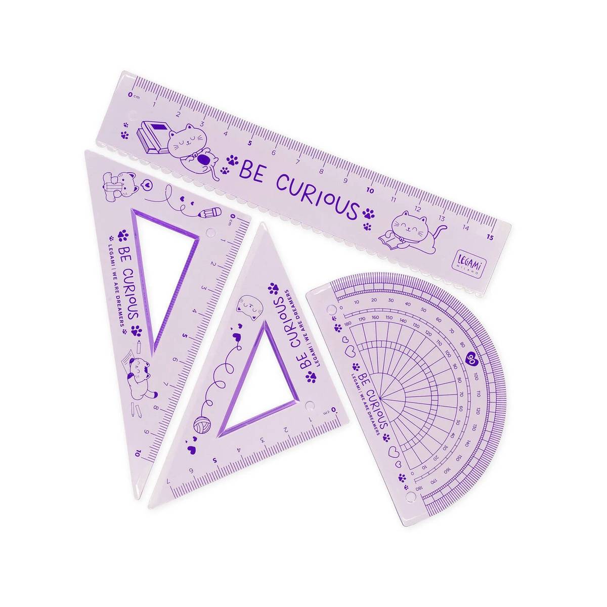 Legami - Geometrieset You Rule Katze violett 4er Set
