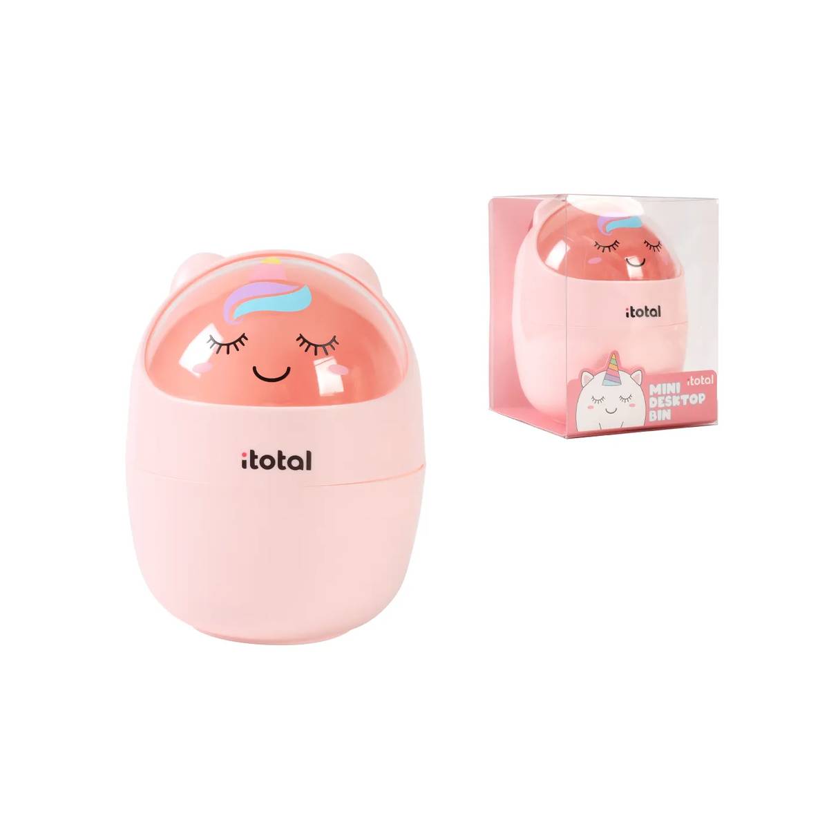 iTotal - Tischabfalleimer MiniDesk Einhorn Rosa