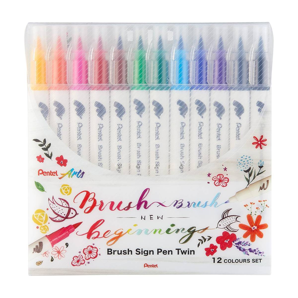 Pentel Arts Brush Sign Pen Twin 12er Set kaufen | MeinStift