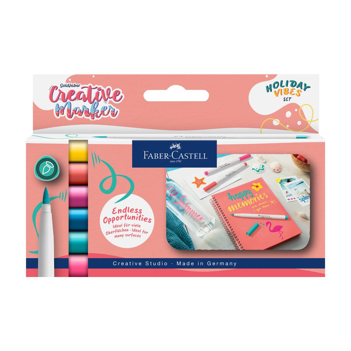 Faber-Castell - Goldfaber Creative Marker Holiday Brush 6er Set