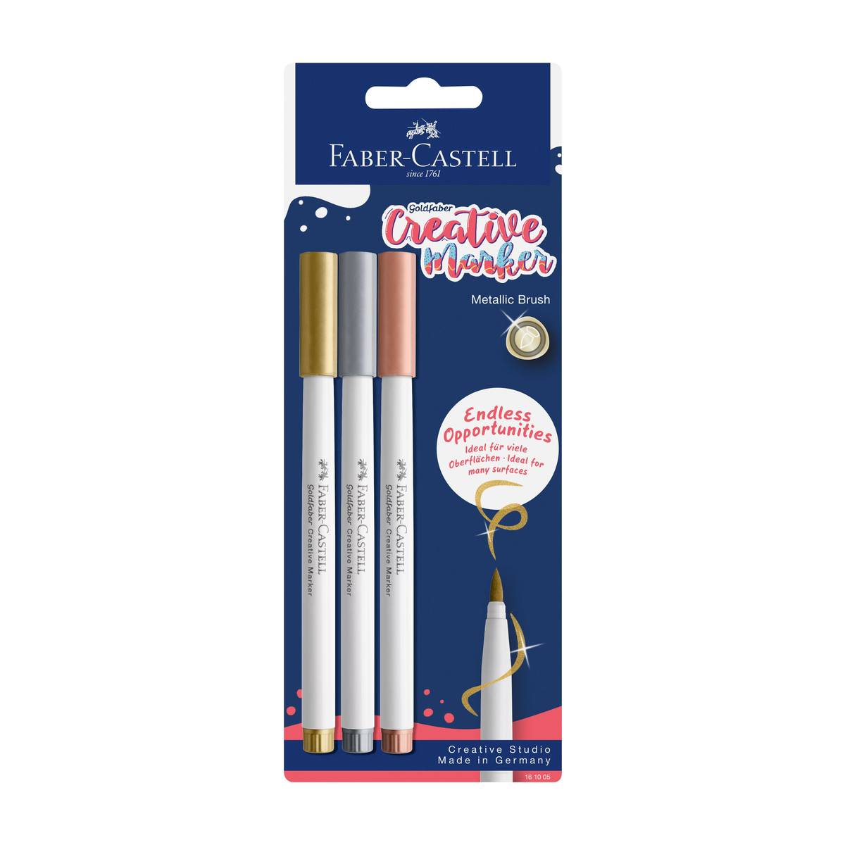 Goldfaber Creative Marker Metallic Brush 3er Set