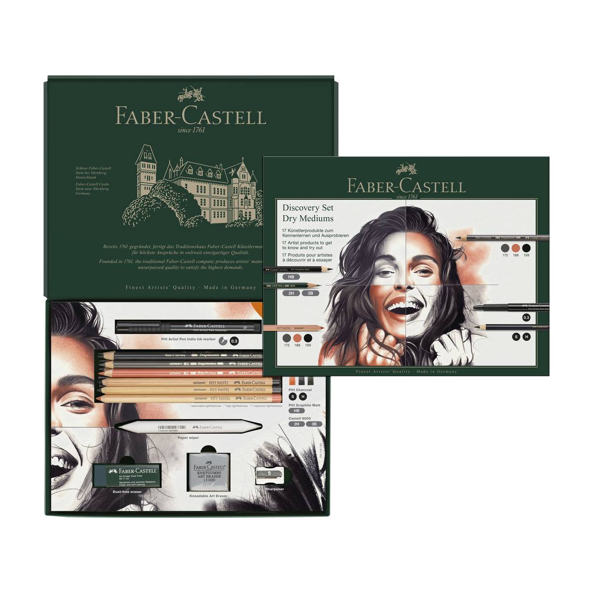 Faber-Castell - Coffret Découverte Des Médiums Secs - Fournitures Pour Artistes - Kit De Démarrage