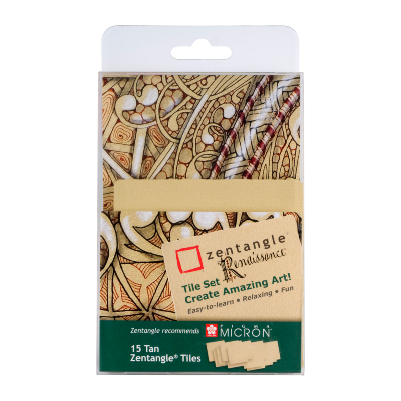 Zentangle Kacheln 15 Stück Renaissance quadratisch