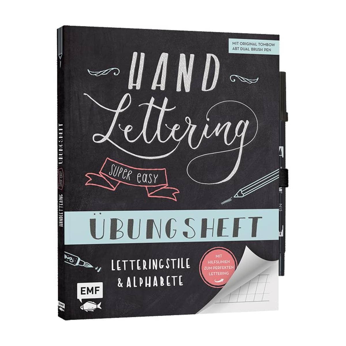 EMF - Handlettering Super easy! Übungsheft mit original Tombow ABT Dual Brush Pen
