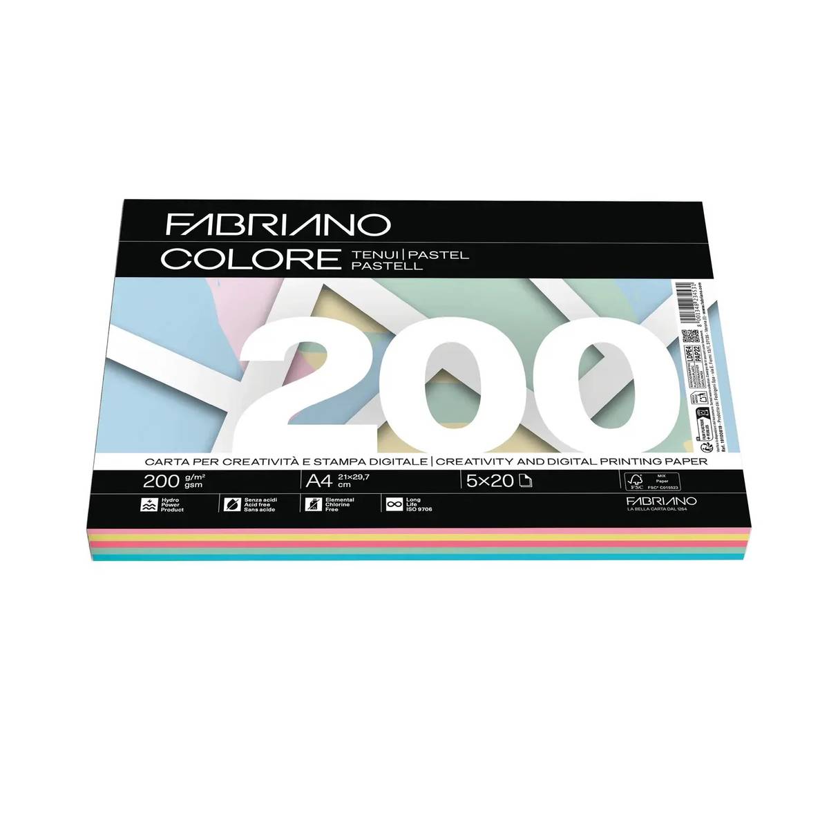 Colore Farbiges Papier A4 200g 100 Blatt in Pastellfarben
