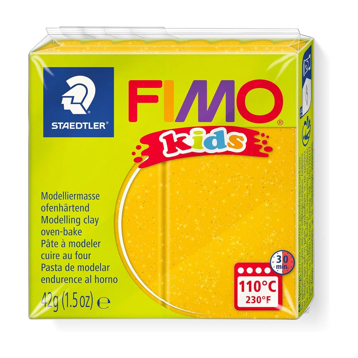 FIMO kids Modelliermasse Glitter gold 42g