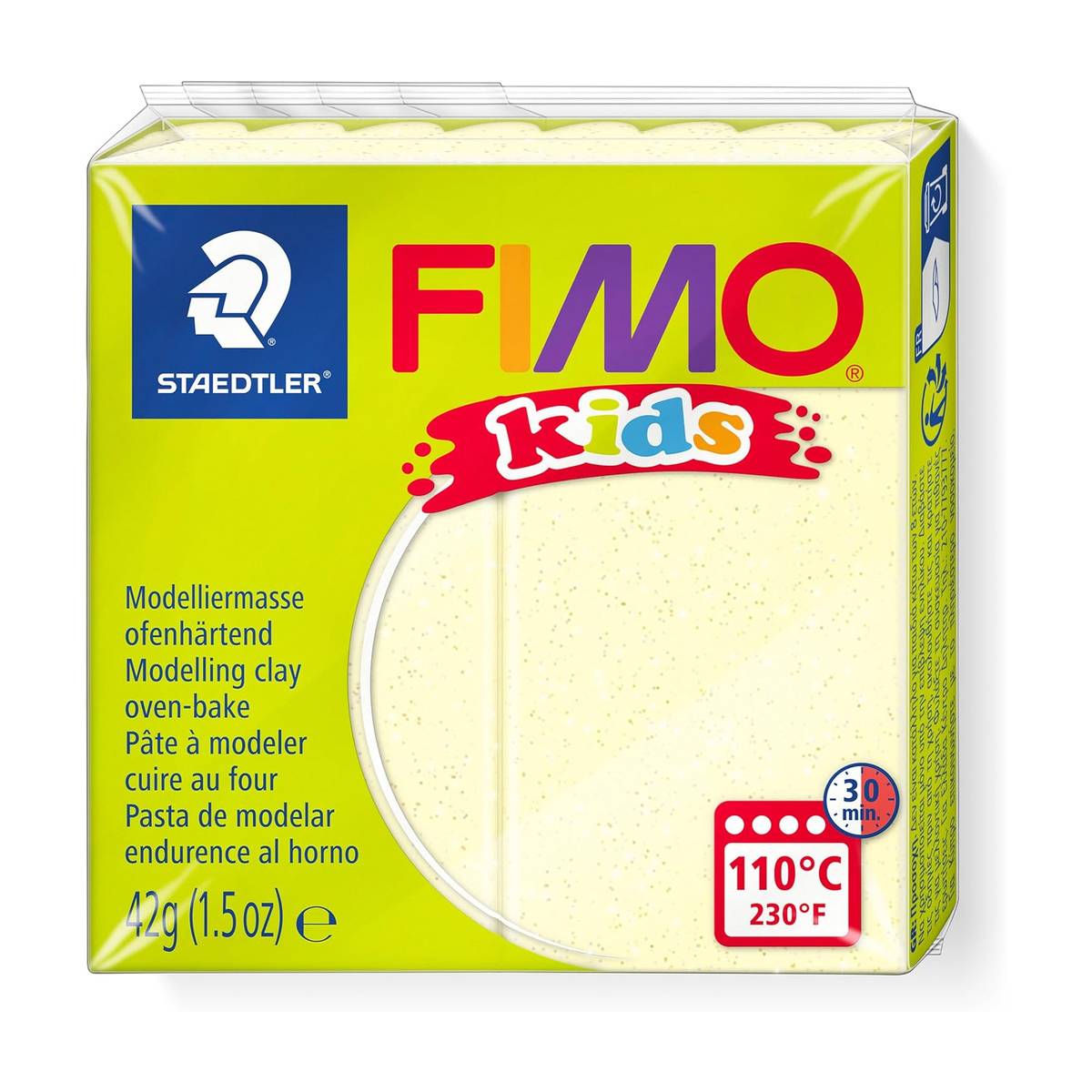 Staedtler - FIMO kids Modelliermasse Perlglanz gelb 42g
