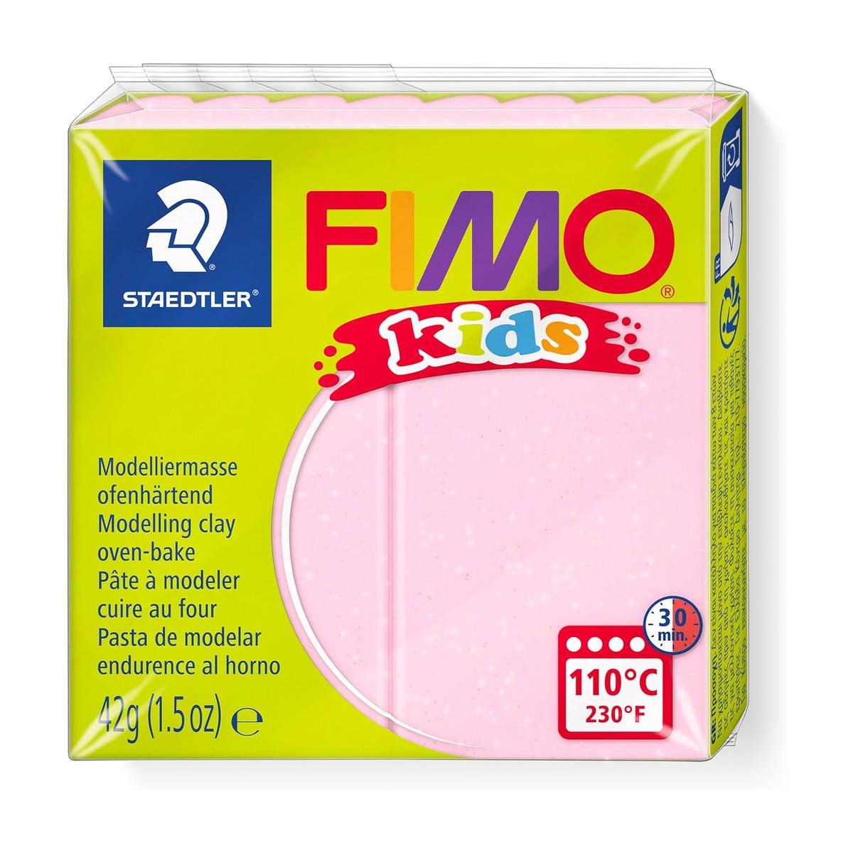 FIMO kids Modelliermasse Perlglanz rosa 42g