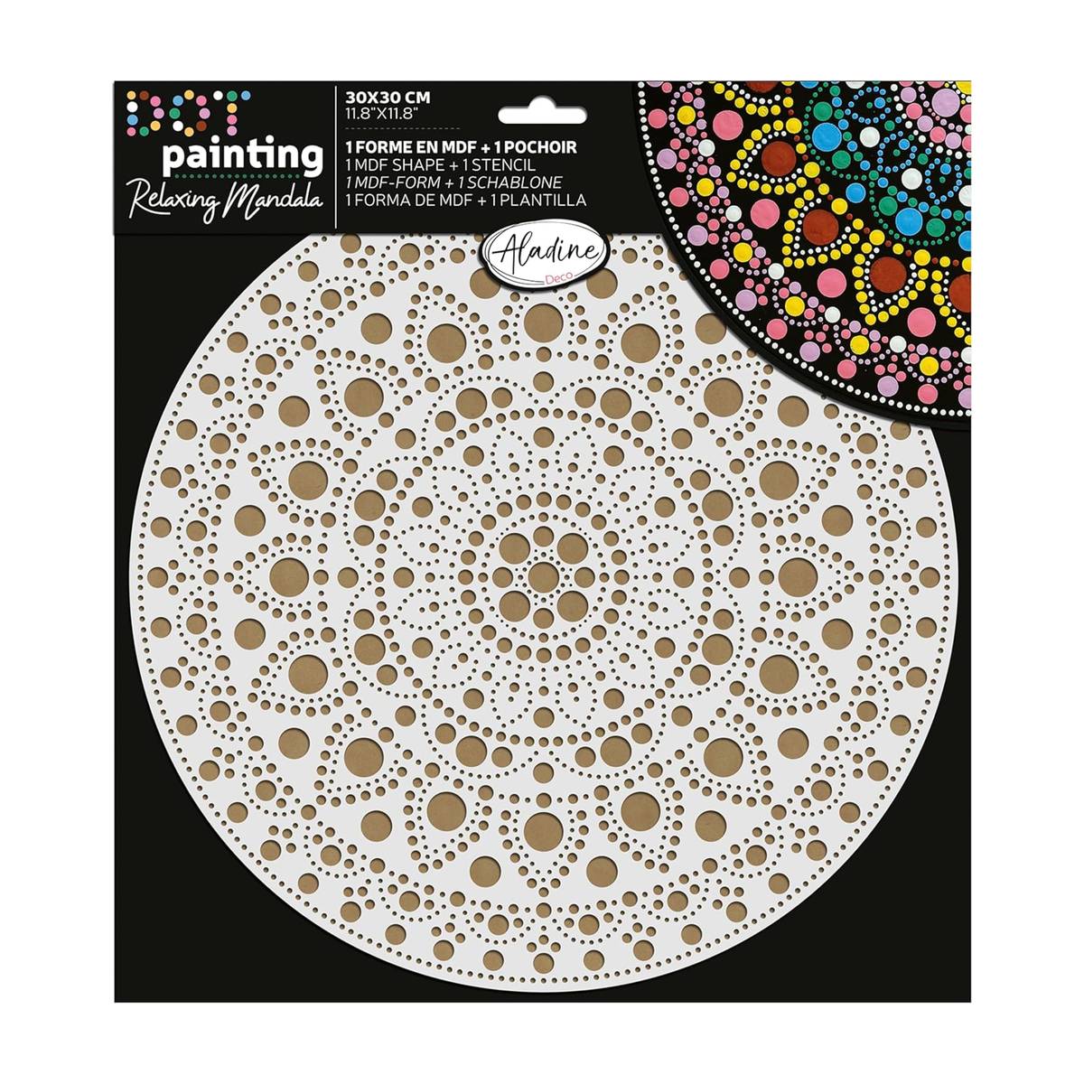 Dot Painting Punktmalerei Form & Schablone Kreis 30cm