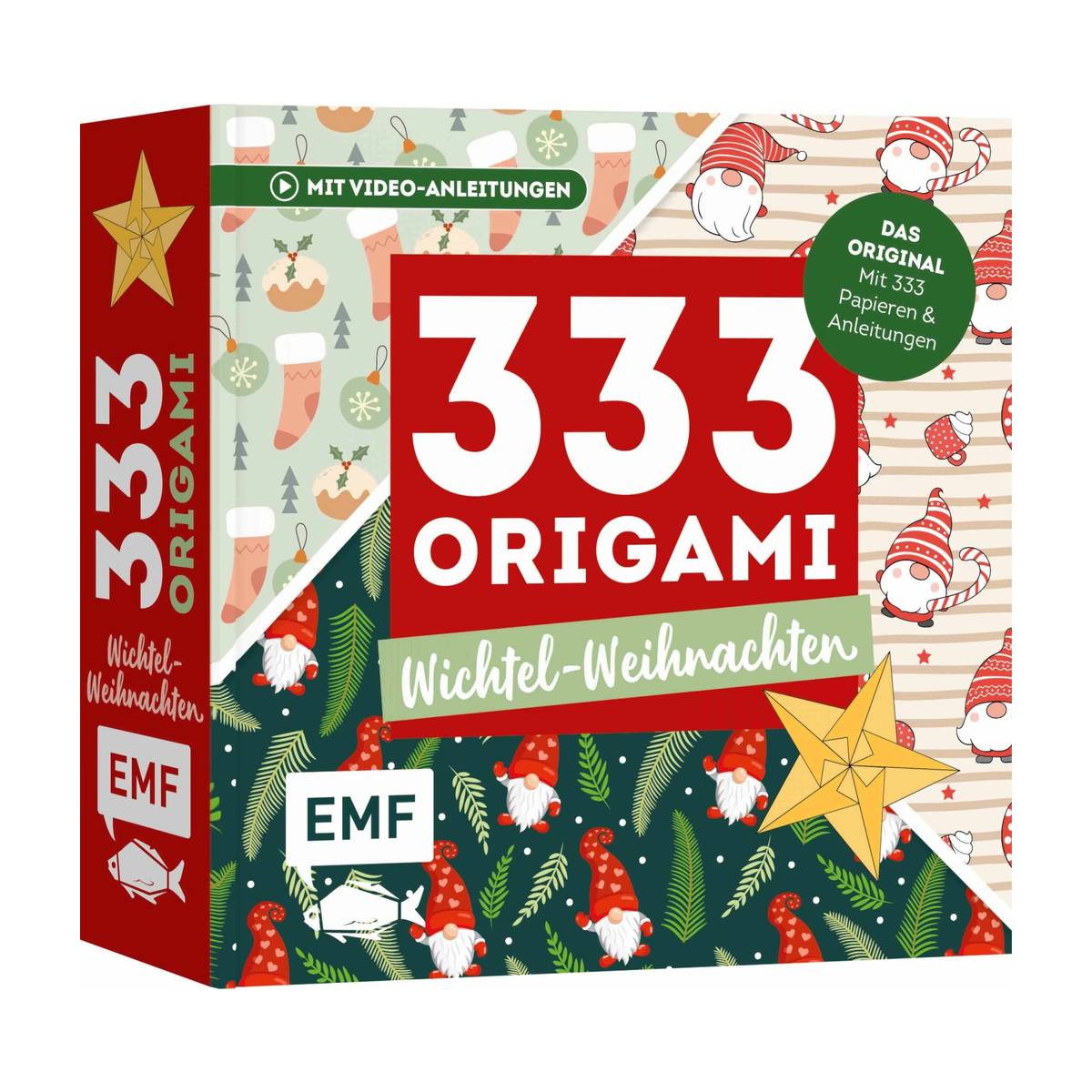 333 Origami Wichtel Weihnachten