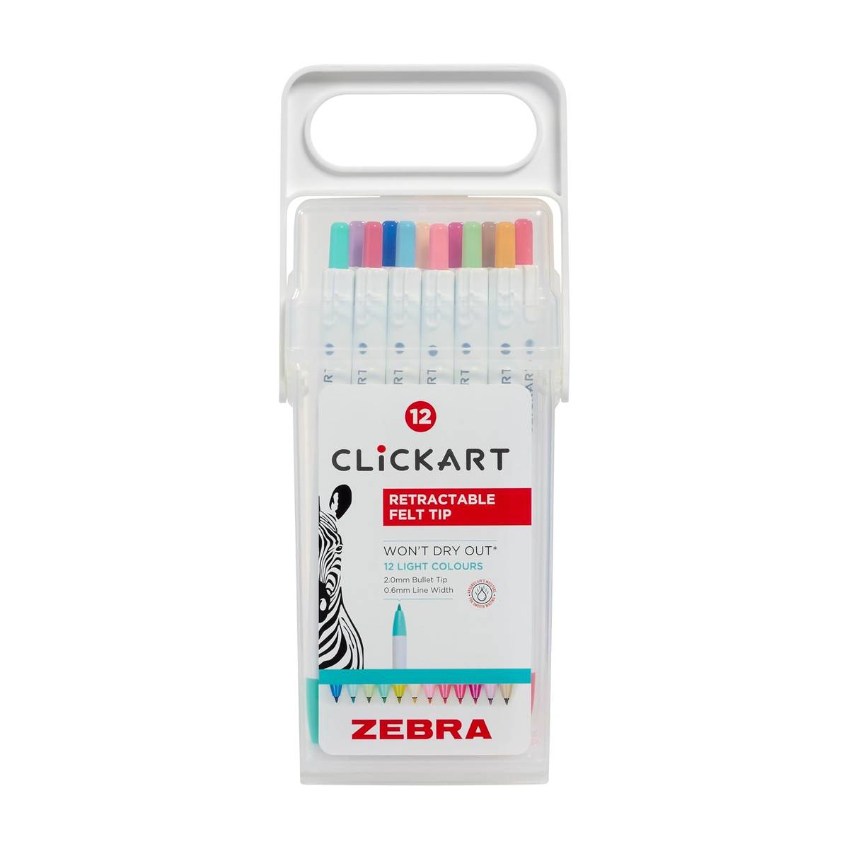Pen CLiCKART Filzstifte helle Töne 12er Set
