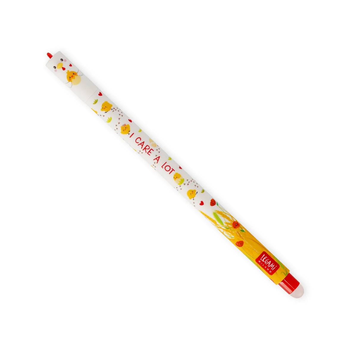 Huhn Gelstift radierbar rote Tinte