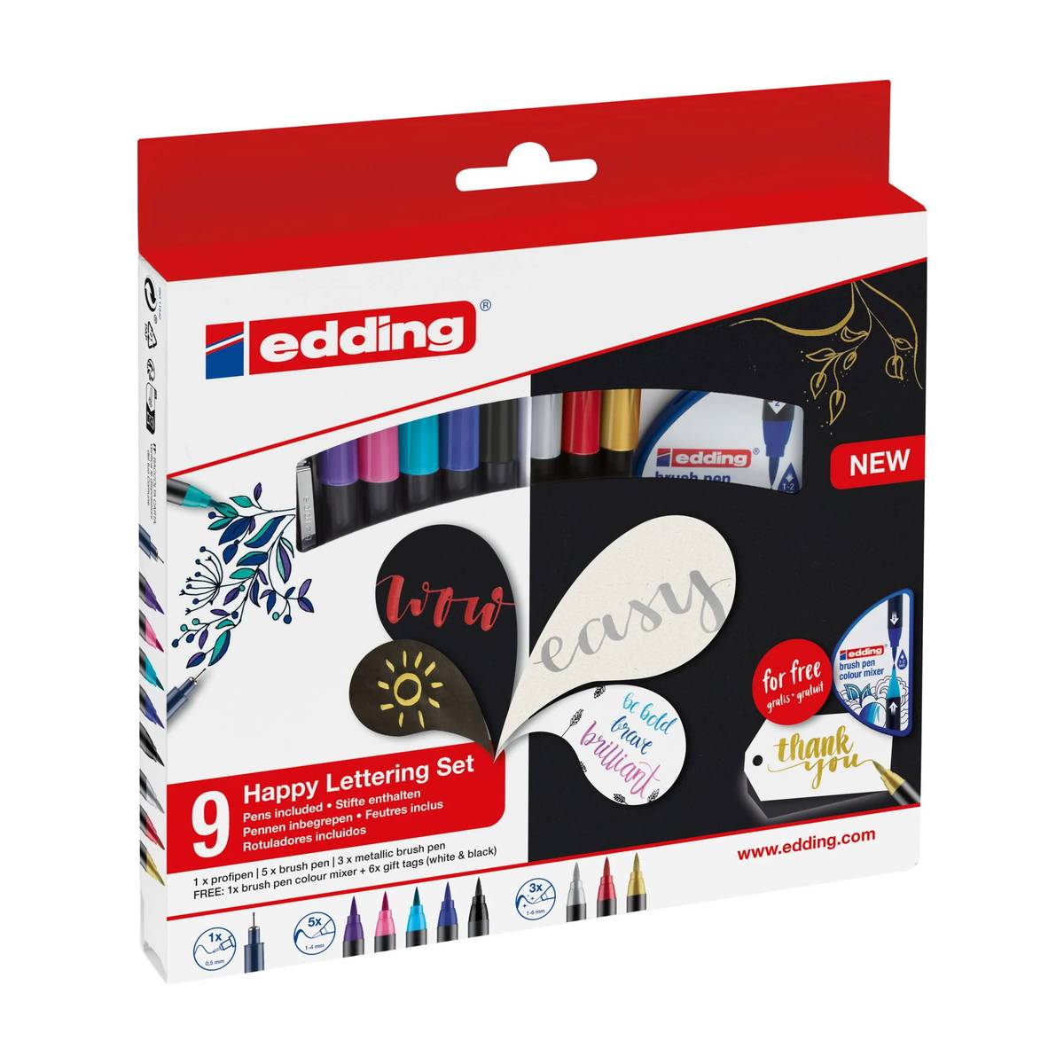 Edding - Happy Lettering Set 11-teilig