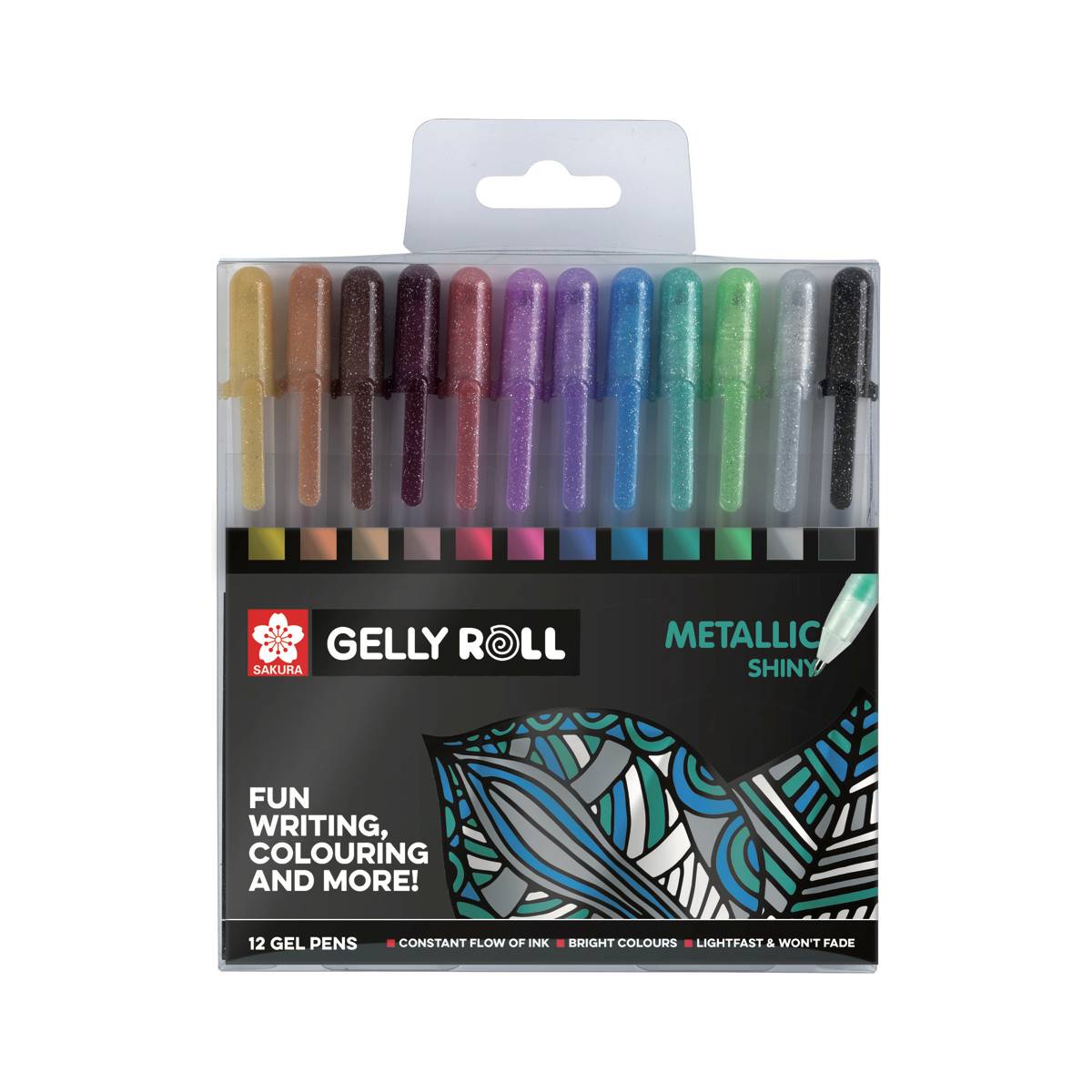 Sakura Gelly Roll Metallic Shiny 12 Glitzerfarben | MeinStift