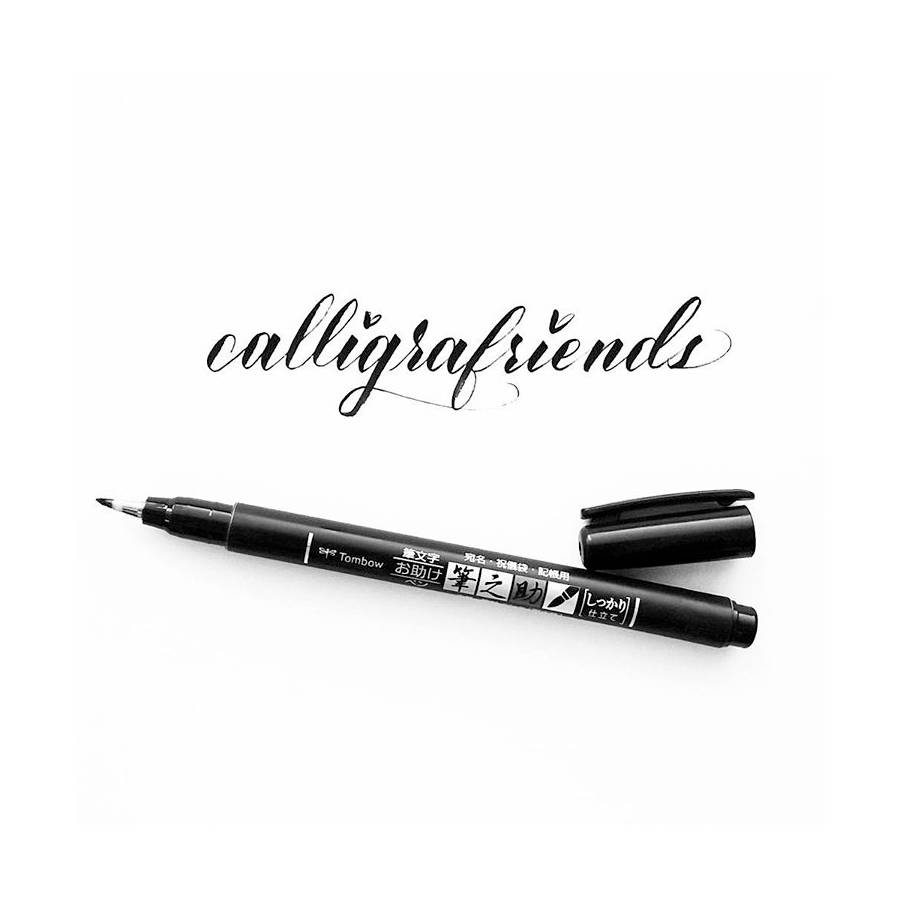 Tombow Kalligraphie Stift Fudenosuke Brush Pen hart: Tombow