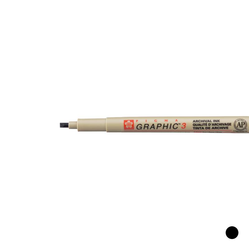 Pigma Graphic Pen 3mm schwarz