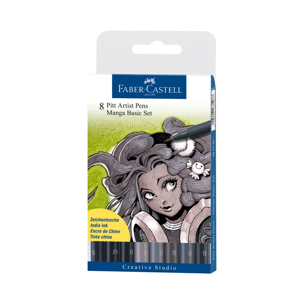 Faber-Castell - Pitt Artist Pen Basic Manga 8er Set