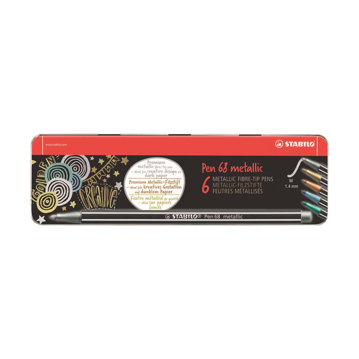 Stabilo - Pen68 Fasermaler metallic 6er Set
