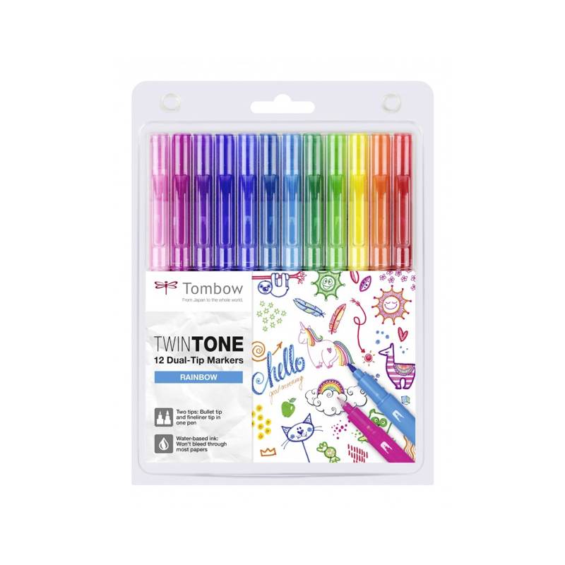 Twintone Marker Dual-Tip Rainbow