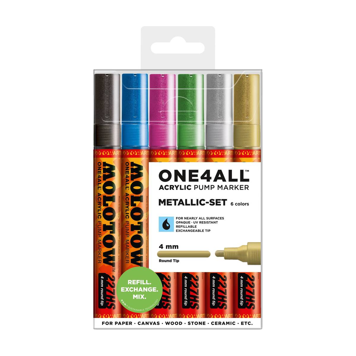 Acrylstifte Metallic 6er Set