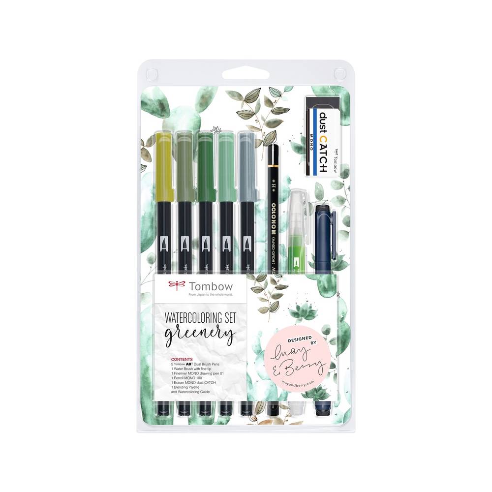 Watercoloring Set Greenery