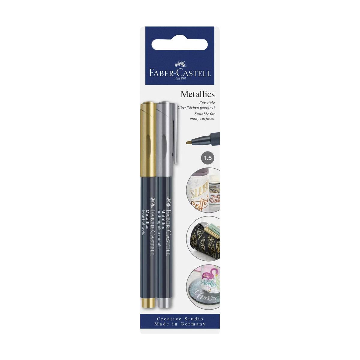 Faber-Castell Metallics Marker Gold und Silber Duo | MeinStift